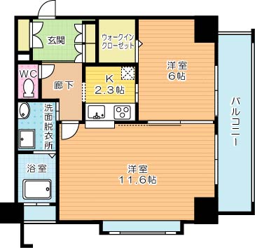 アイランドコート別院 802号室 間取り