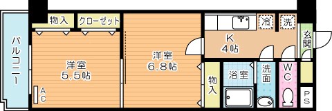 木下鉱産ビルⅡ 503号室 間取り
