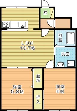 ロワイヤル小倉  302号室 間取り