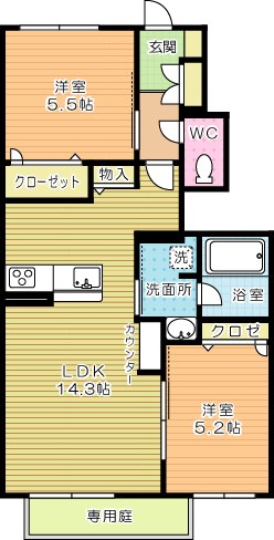 アミコートⅠ 101号室 間取り