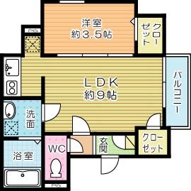 Ｃａｌｍ戸畑(カーム戸畑)  301号室 間取り