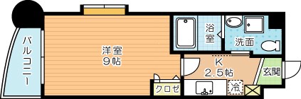 ベルガ北方  805号室 間取り