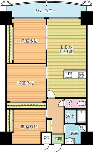 ロイヤルノースナイン 1602号室 間取り
