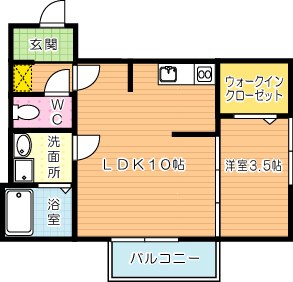 おおくぼの森Ｂ棟 202号室 間取り