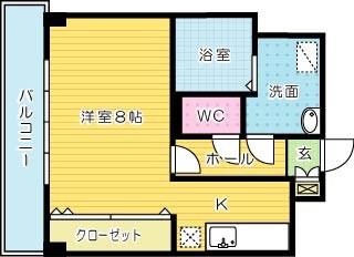 パークコート三萩野  301号室 間取り