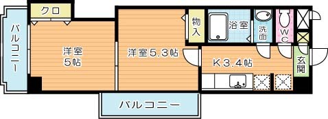 木下鉱産ビルⅡ 408号室 間取り