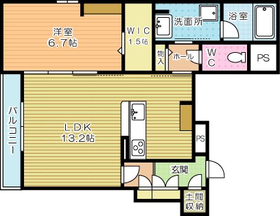ＳｈａＭａｉｓｏｎ　Ｌａ　Ｒｅｎａｉｓｓａｎｃｅ(シャーメゾン　ラ　ルネッサンス)  303号室 間取り