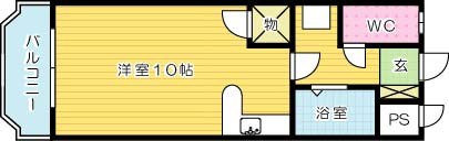 アーバンポート小倉北 404号室 間取り