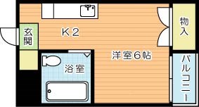 コーポえなみ  406号室 間取り