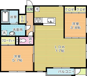 フォルツァ　ドット　ミュ 101号室 間取り