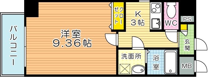 Bergamotto門司駅前(ベルガモット門司駅前)  504号室 間取り