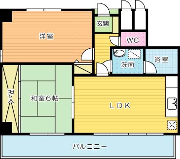 朝日イーストビル 401号室 間取り