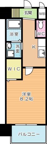アクシオ北九州 1104号室 間取り