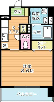 グラーツィア畠中 702号室 間取り