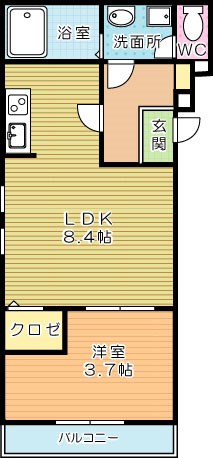 ココアス戸畑 101号室 間取り