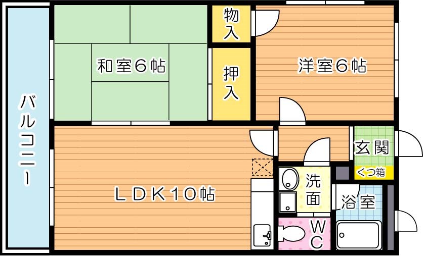 パラッツオ城山 101号室 間取り