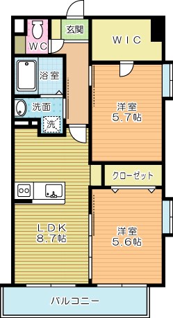 ギャラクシーヴィーラブライト  907号室 間取り
