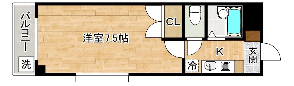 ＫＭマンション北方 204号室 間取り