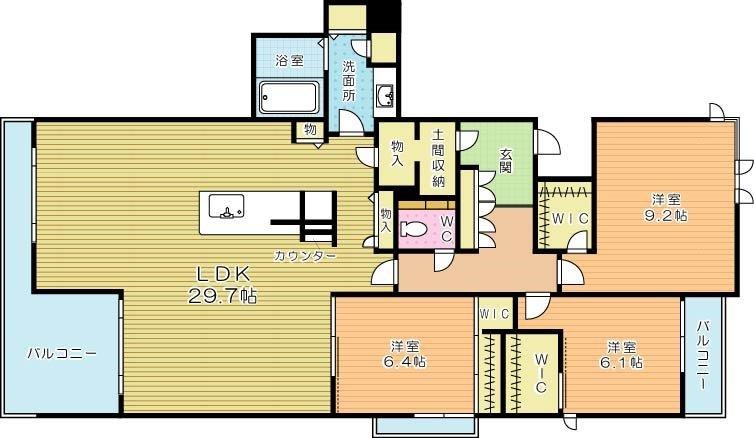 ＭＡＳＴメゾン小倉宇佐町  201号室 間取り