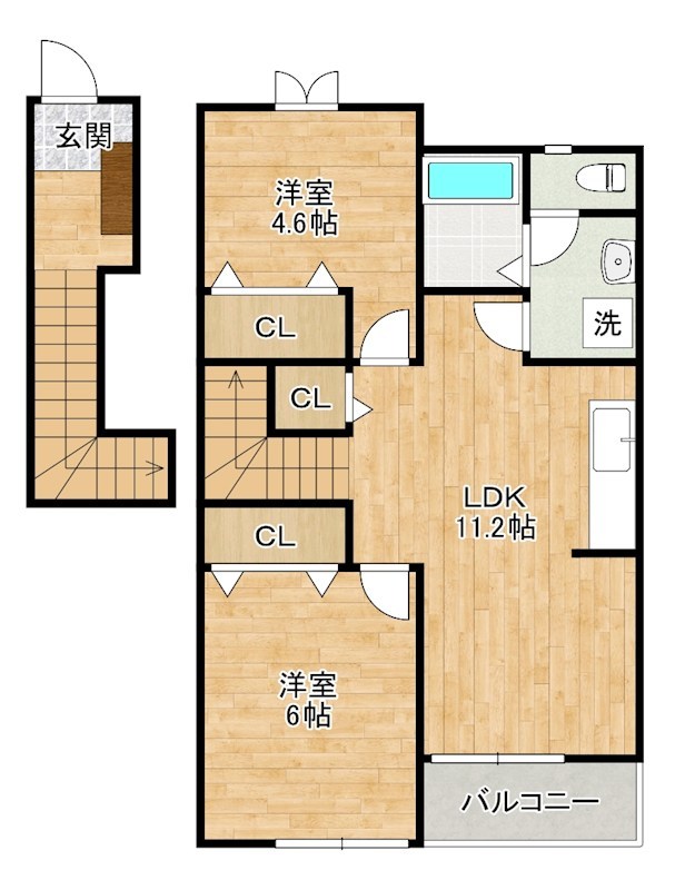 ソレアードヴィラ 201号室 間取り