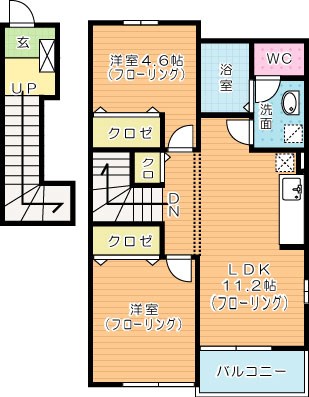 ソレアードヴィラ 201号室 間取り