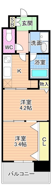 REGARIA MIHAGINO CENTER MARKS（レガリア三萩野センターマークス） 間取り図