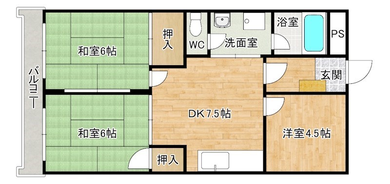 シャトレ沼本町Ⅱ 203号室 間取り