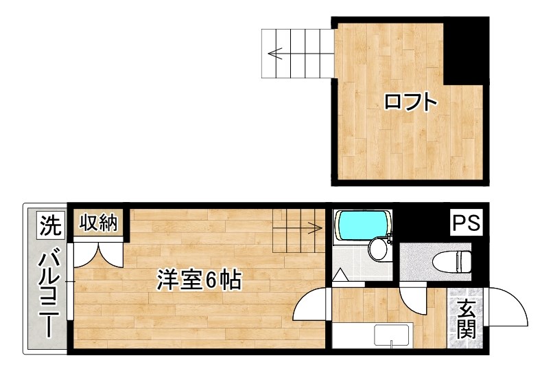 リファレンス小倉北 702号室 間取り