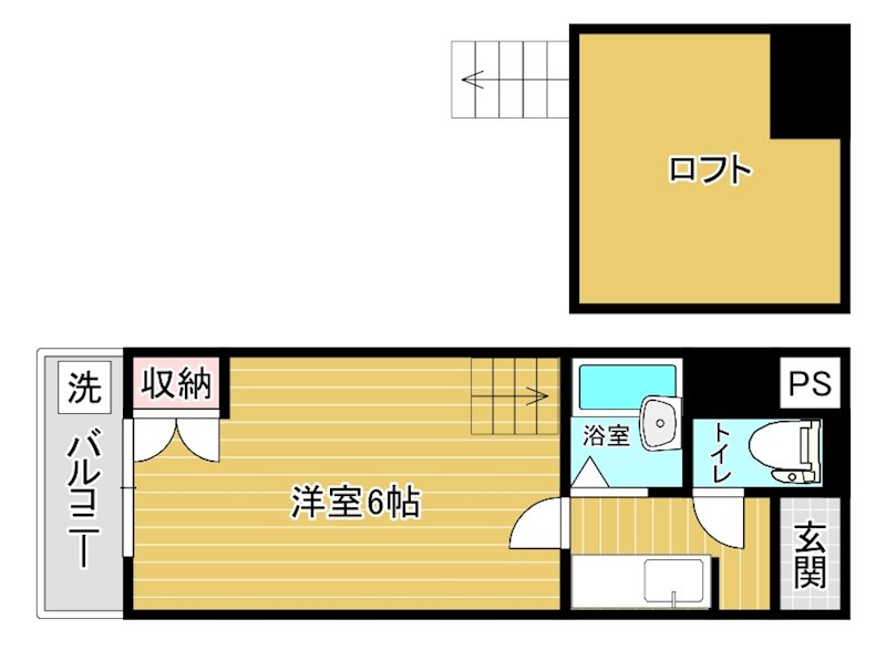 リファレンス小倉北  702号室 間取り