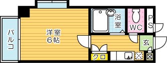 工大前アベニュー 410号室 間取り