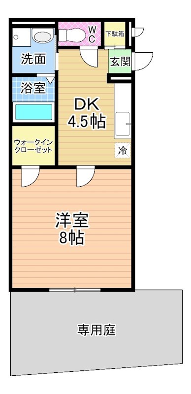 アムールLibre(アムールリーブル)  101号室 間取り