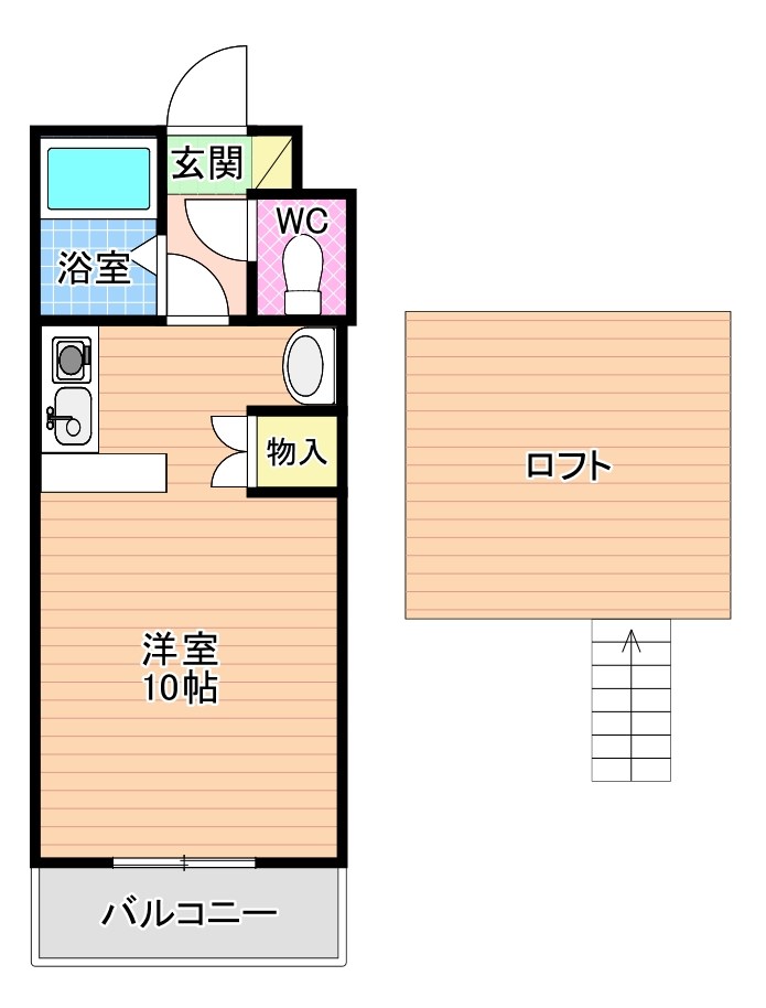 オリエンタル朝日ヶ丘 403号室 間取り