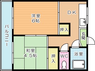 アベニュー片野 403号室 間取り