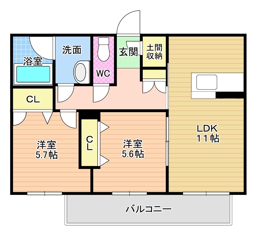 シャーメゾン優蒼の杜　弐番館 302号室 間取り
