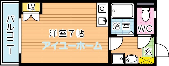 オリエンタル折尾駅 710号室 間取り