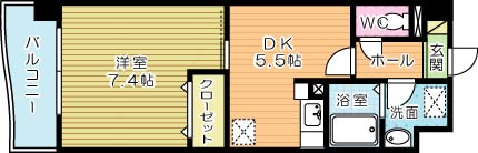 ベイプレイス小倉 805号室 間取り