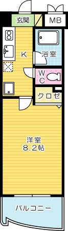 ウイングス片野Ⅰ 602号室 間取り