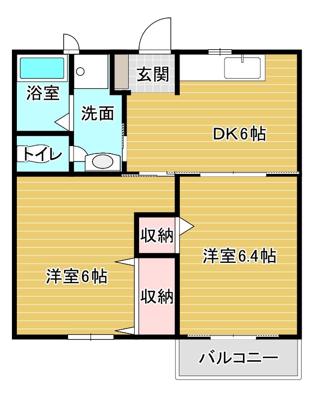 フェニックス徳吉Ｂ 101号室 間取り