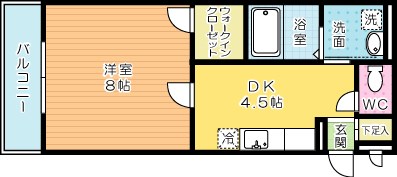 アムールＬＩＢＲＥ(アムールリーブル) 201号室 間取り