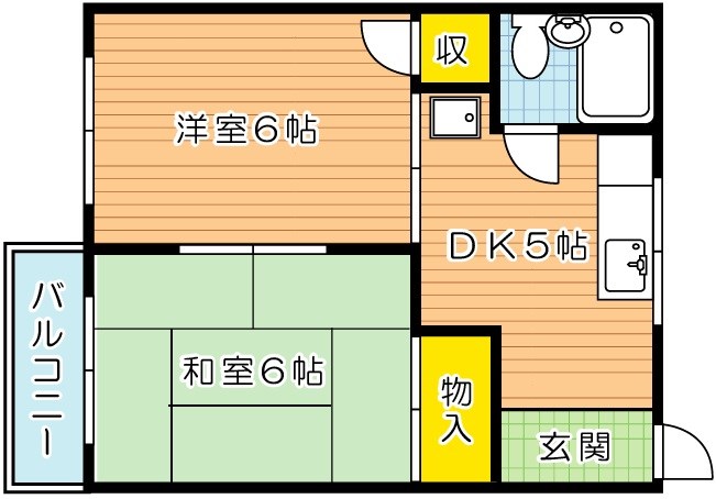 ライズ・イナズミ 102号室 間取り