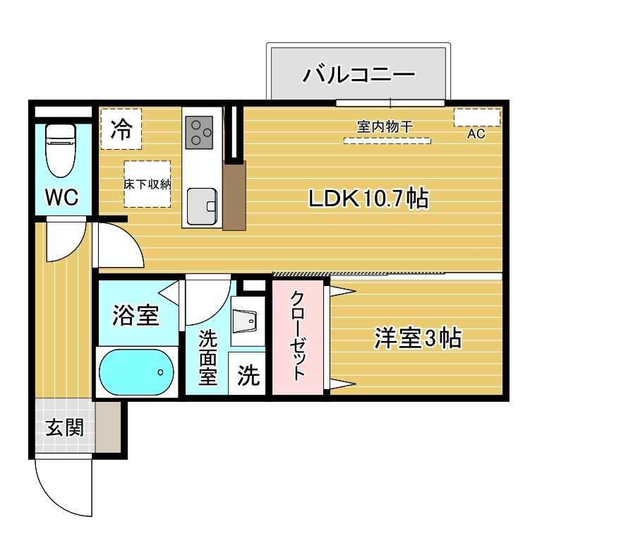 COZY COURT下曽根(コージーコート下曽根) 103号室 間取り