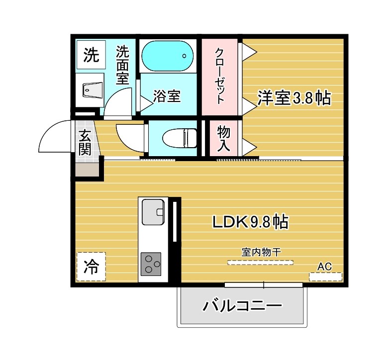 COZY COURT下曽根(コージーコート下曽根) 205号室 間取り