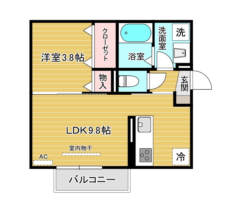COZY COURT下曽根(コージーコート下曽根) 206号室 間取り