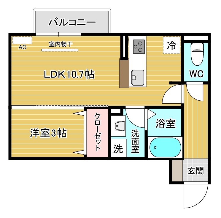 COZY COURT下曽根(コージーコート下曽根) 207号室 間取り