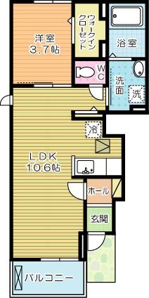セゾン・ド・フルール 101号室 間取り