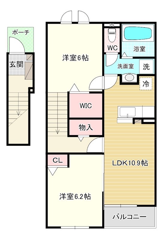 レジデンス　ソレイユ  202号室 間取り