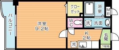 アビタシオン花の樹 210号室 間取り