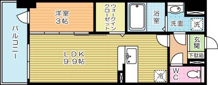 シエラ北方 403号室 間取り