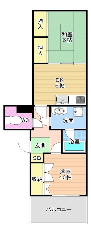 エルドラド東武 401号室 間取り