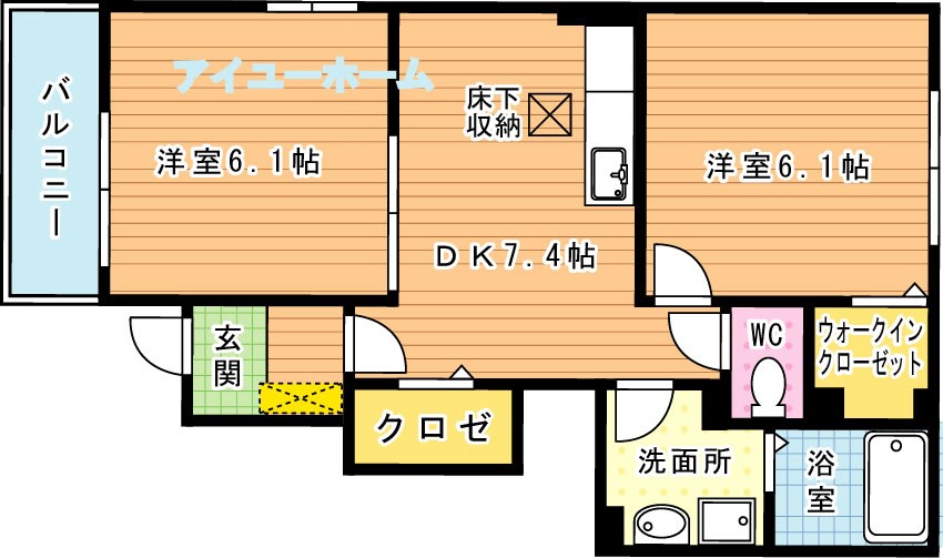 セレーノ洞海Ⅰ 101号室 間取り